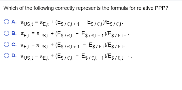 Which Of The Following Represents An Accurate Formula For Power Solved Which of the following correctly represents the | Chegg.com