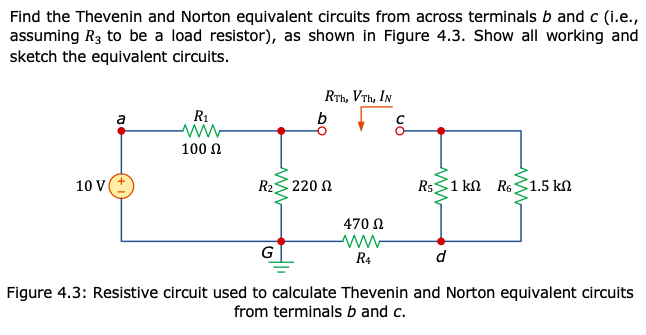 Solved Find the Thevenin and Norton equivalent circuits from | Chegg.com