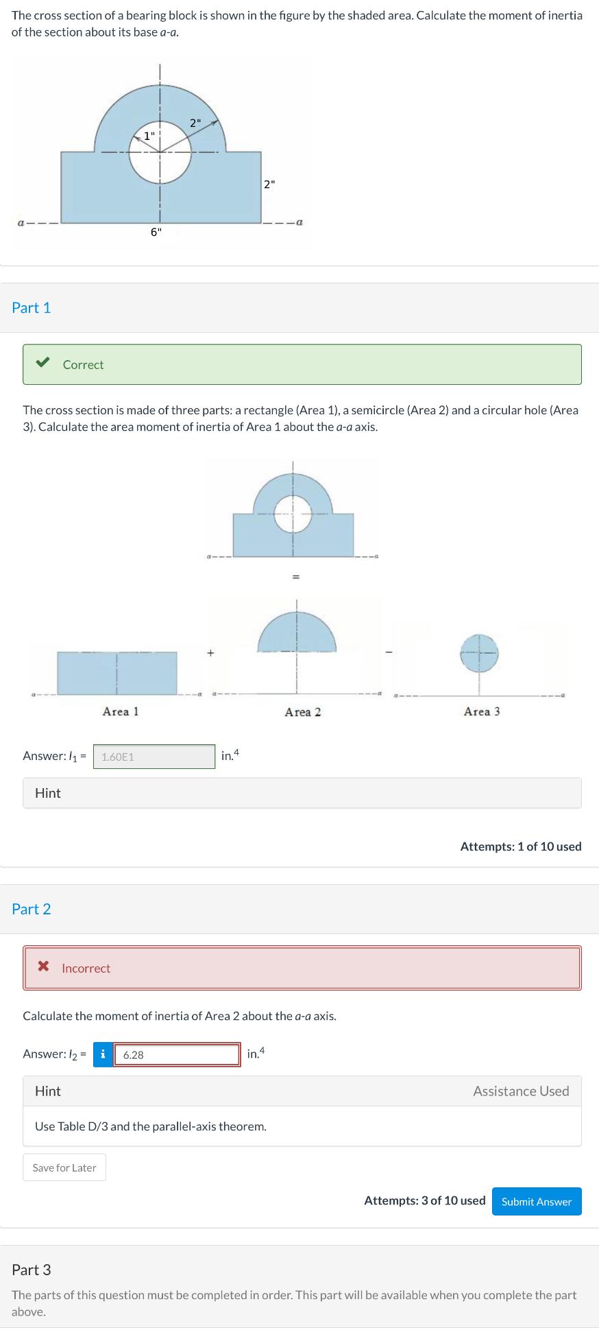 Solved The cross section of a bearing block is shown in the | Chegg.com