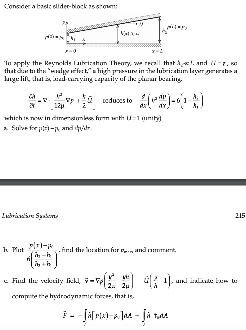 Consider a basic slider-block as shown: Help please, | Chegg.com