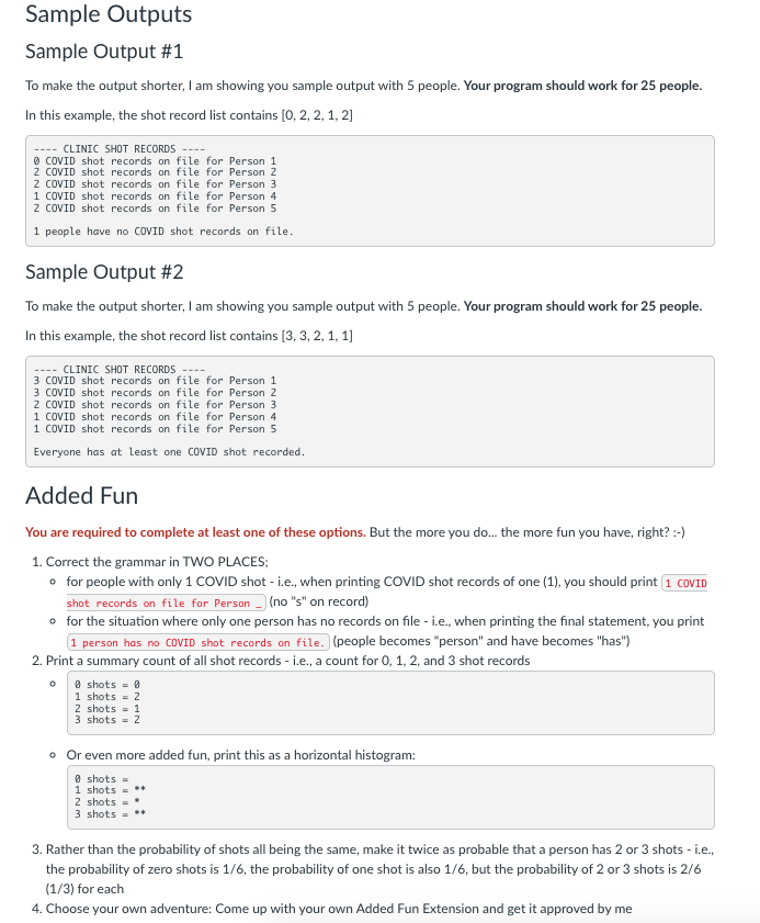 Solved Instructions Write a program that prints a log of | Chegg.com