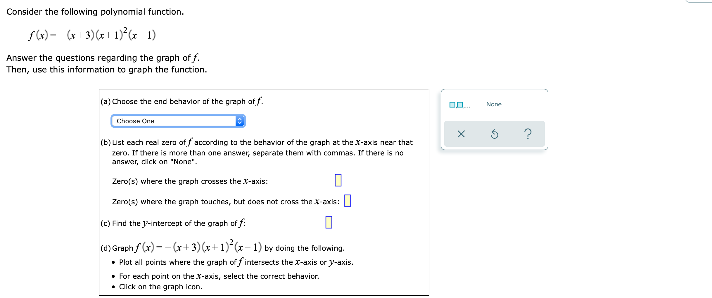 Solved Consider the following polynomial function.