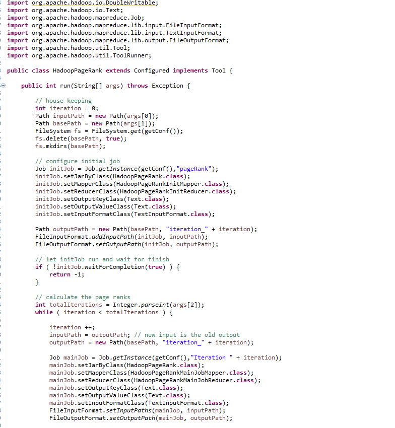 In BDP-4-03 pageRank Hadoop implementation, we have | Chegg.com