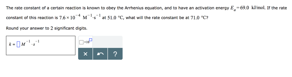Solved The rate constant of a certain reaction is known to | Chegg.com
