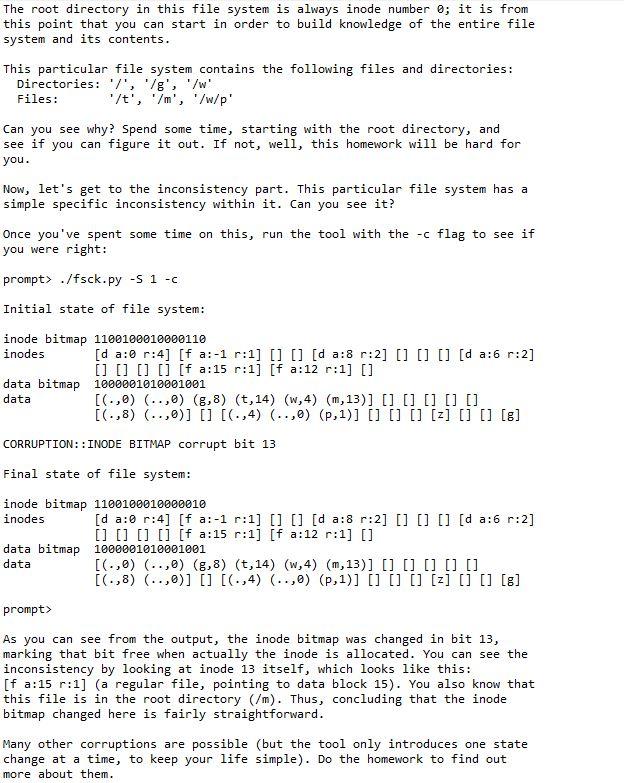 Exercise 3: File System Consistency This exercise is | Chegg.com