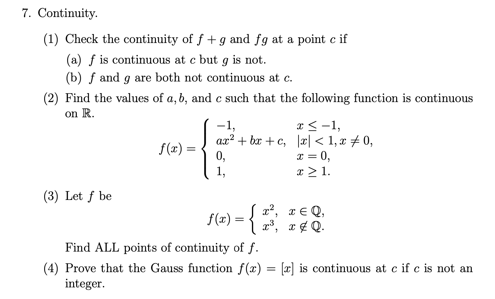 Solved Find F3 If F And G Are Continuous Functions Chegg Com