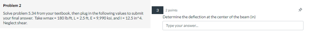 Solved 3 2 points Solve problem 5.34 from your textbook, | Chegg.com