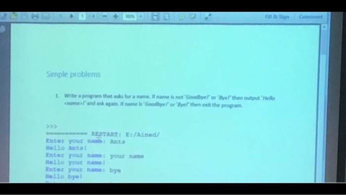 Solved Simple problems Wrille a program that asks for a name | Chegg.com