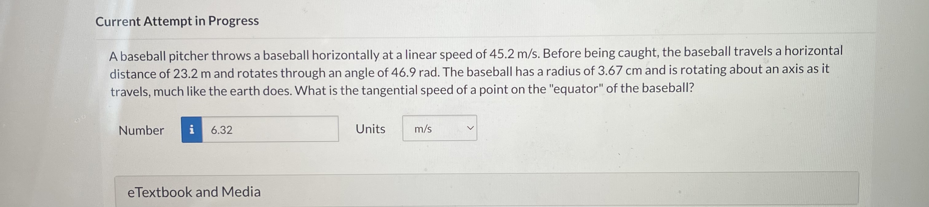 Solved A baseball pitcher throws a baseball horizontally at