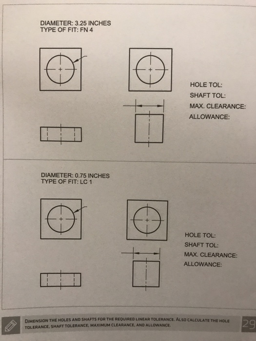 Solved DIAMETER: 3.25 INCHES TYPE OF FIT: FN 4 HOLE TOL: | Chegg.com