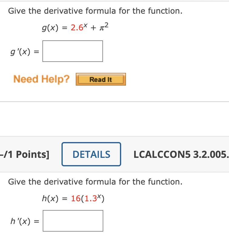 derivative of f g x )) formula