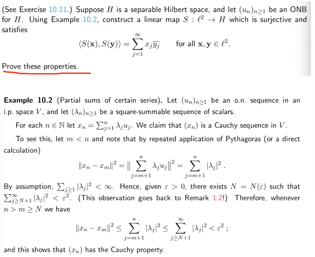 See Exercise 10 11 Suppose H Is A Separable Hil Chegg Com