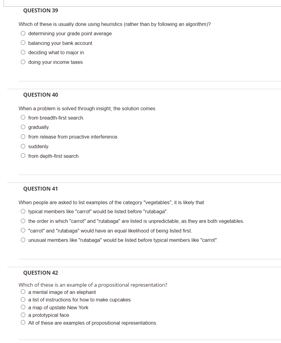 Solved QUESTION 39 Which of these is usually done using | Chegg.com