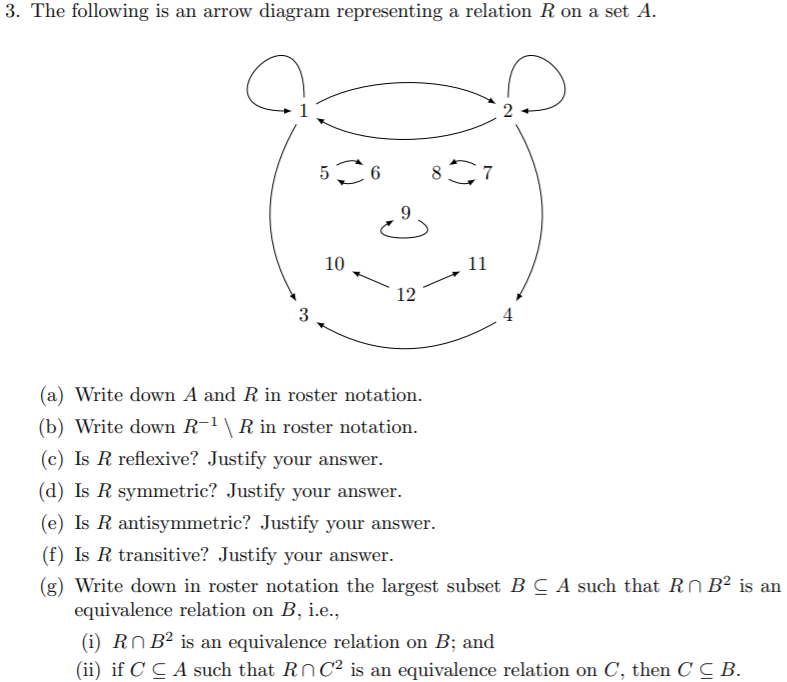 Solved 3. The following is an arrow diagram representing a | Chegg.com