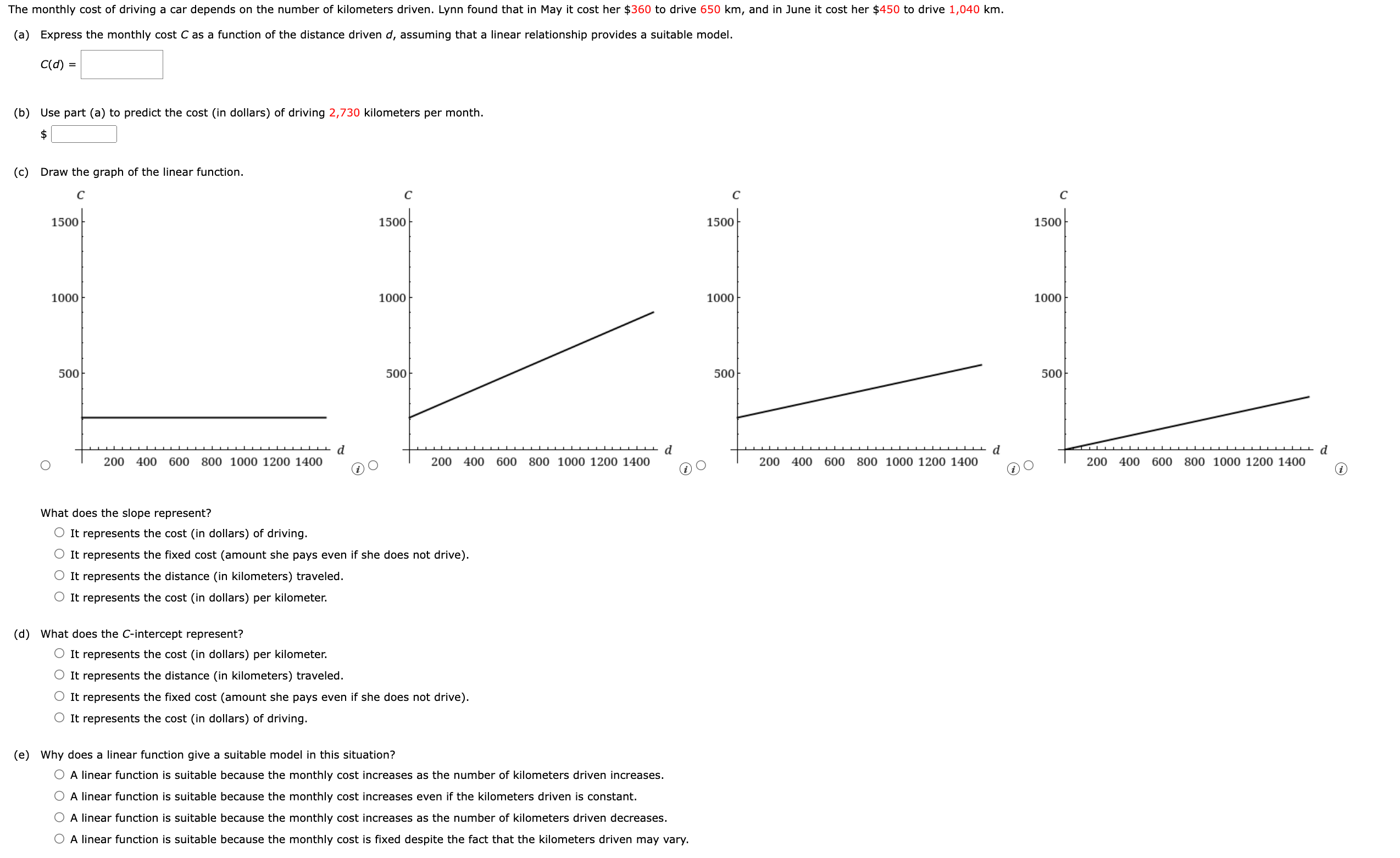 Solved (a) Express the monthly cost C as a function of the | Chegg.com