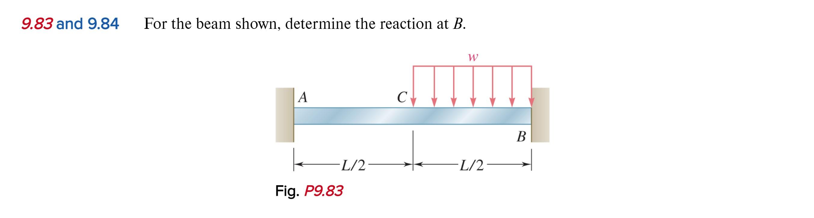 Solved 9.83 and 9.84 For the beam shown, determine the | Chegg.com