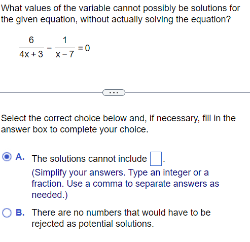 Solved What values of the variable cannot possibly be | Chegg.com