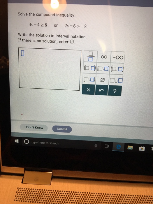 Solved Solve the compound inequality Write the solution in | Chegg.com