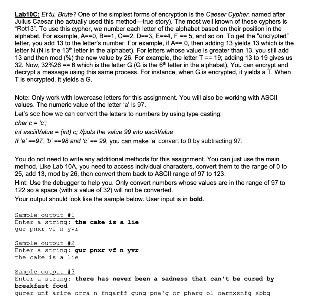 solved-lab10c-et-tu-brute-one-of-the-simplest-forms-of-chegg