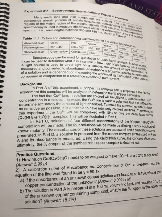 Solved Calculations Part C and D 1) Calculate the | Chegg.com