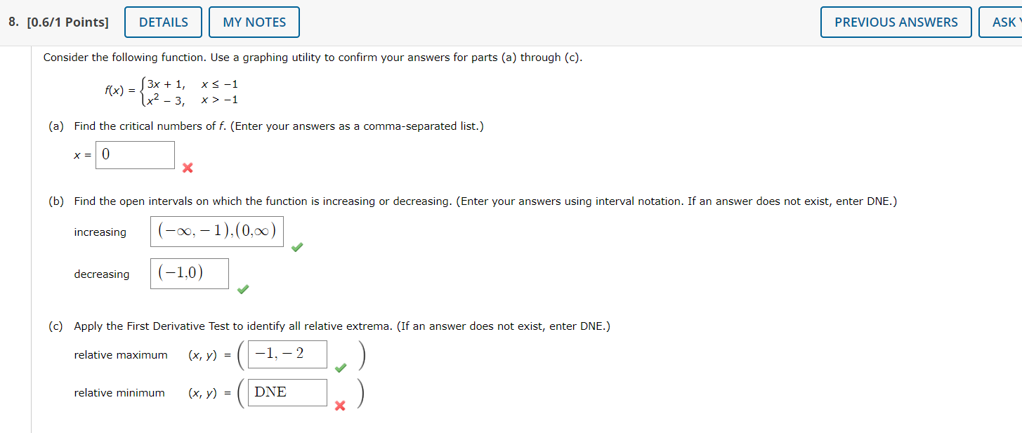 Solved Consider the following function. Use a graphing | Chegg.com