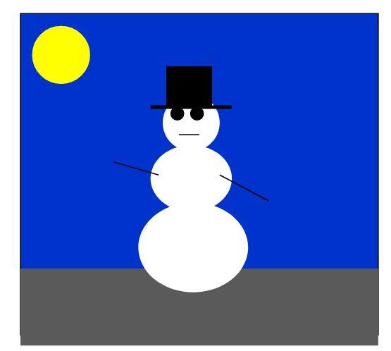 Solved Create a window application named Snowman that | Chegg.com