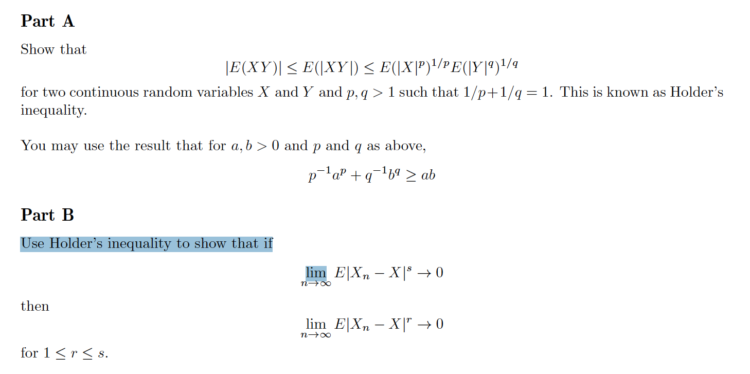 Solved Part A Show That E Xy E Xy S E X Pe Y 91 4 For Chegg Com