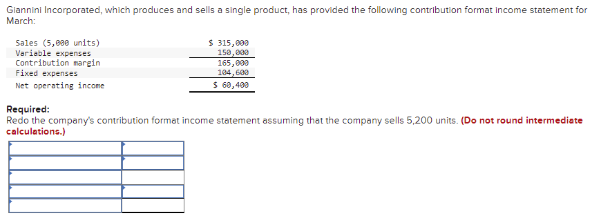 Solved Giannini Incorporated, which produces and sells a | Chegg.com