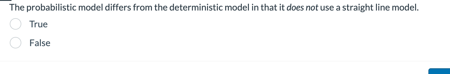 Solved The probabilistic model differs from the | Chegg.com
