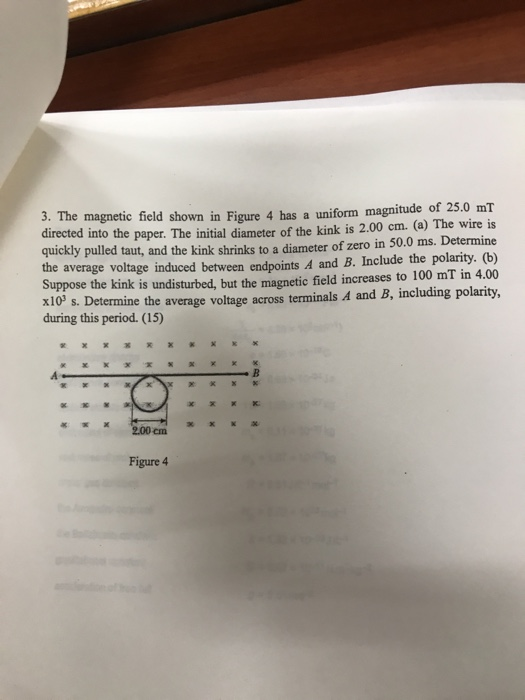 Solved magnetic field shown in Figure 4 has a uniform | Chegg.com