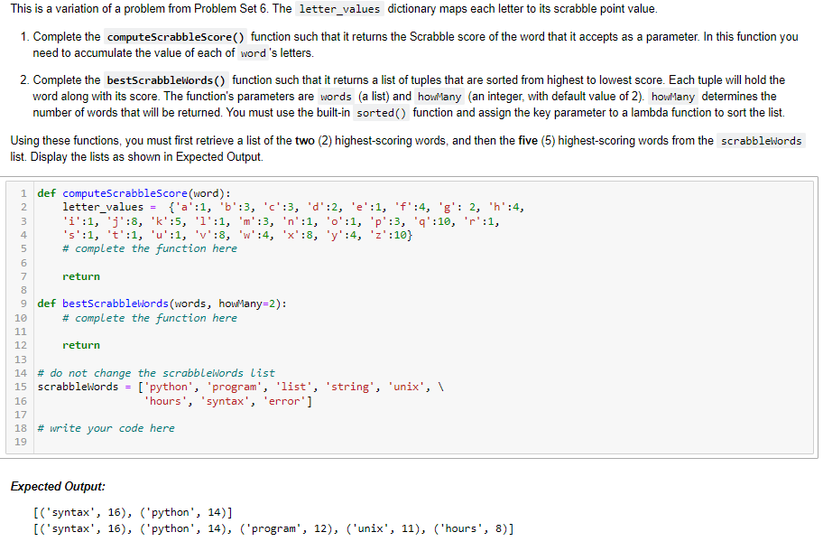 Solved This is a variation of a problem from Problem Set 6 . | Chegg.com