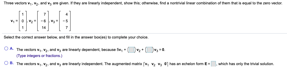 Solved Three vectors V1, V2, and V3 are given. If they are | Chegg.com