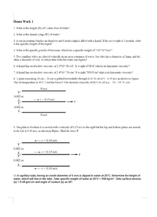 Solved What is the weight (Ib) of l cubic foot of water?