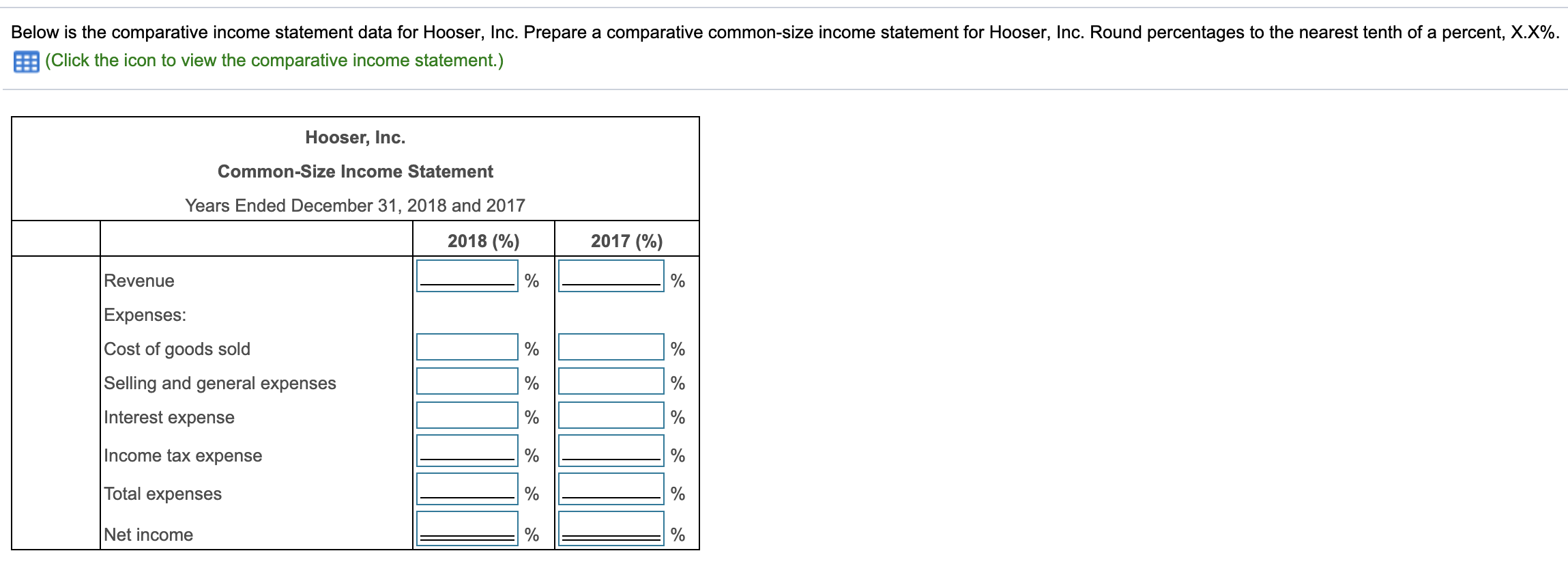 Solved Below is the comparative income statement data for | Chegg.com