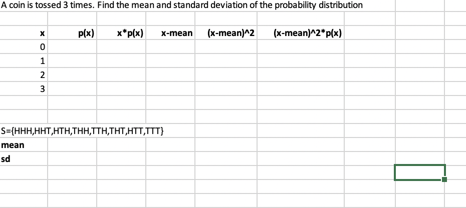Solved Find the mean and standard deviation of the | Chegg.com