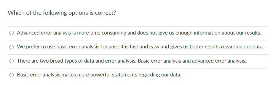 Solved Which of the following options is correct? Advanced | Chegg.com