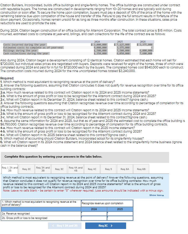 Solved What will Citation report in its 2025 balance sheet