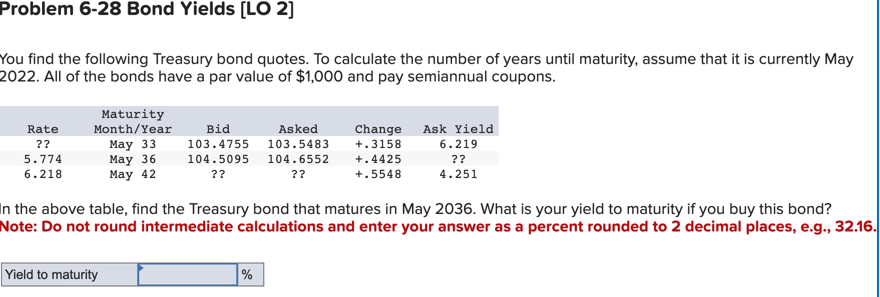 Solved You find the following Treasury bond quotes. To | Chegg.com