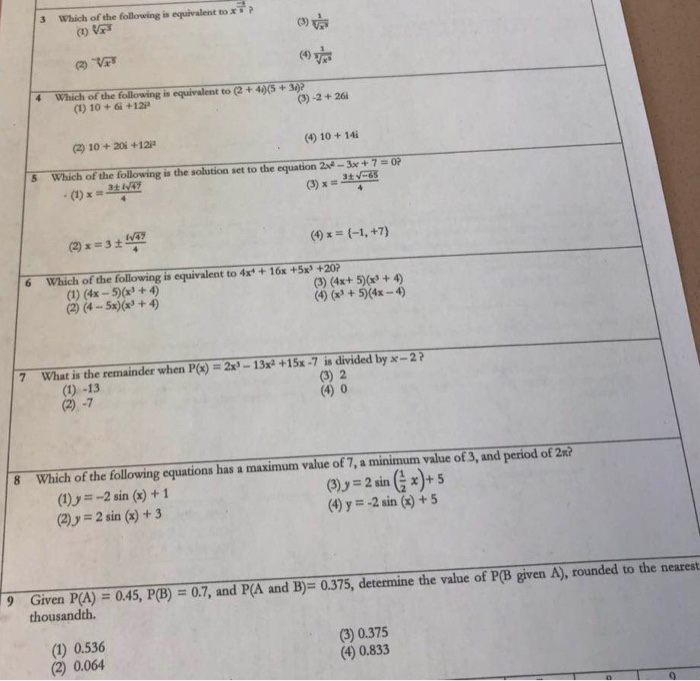 which of the following is equivalent to x2 4x 12