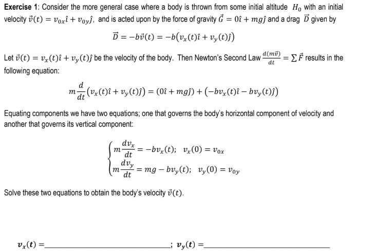 Solved Exercise 1 Consider The More General Case Where A Chegg Com