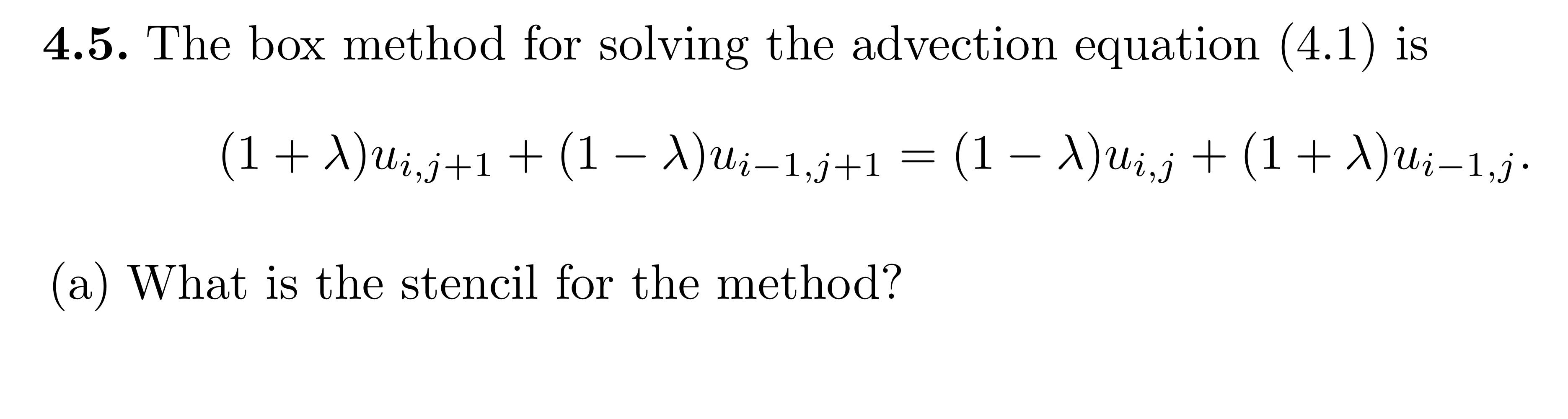 4.5. The box method for solving the advection | Chegg.com