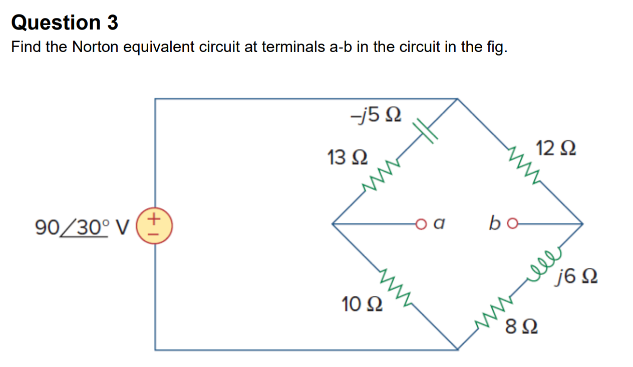 Solved Find The Norton Equivalent Circuit At Terminals A-b | Chegg.com ...