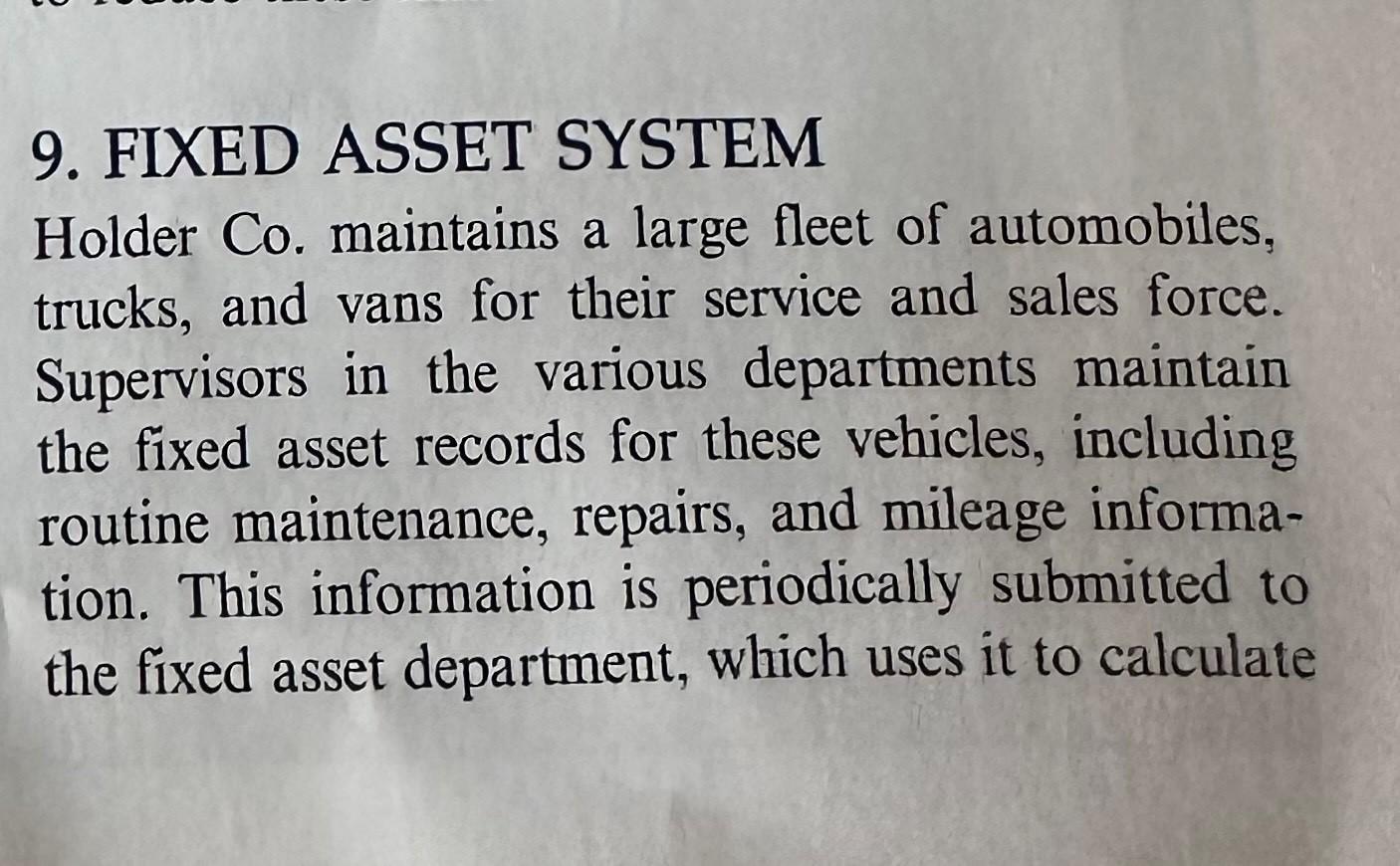 Solved Depreciation On The Vehicle To Ensure A Reliable Chegg Com   PhpaA9JSB