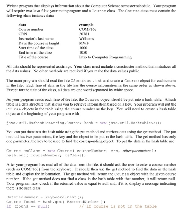 Solved Write a program that displays information about the | Chegg.com