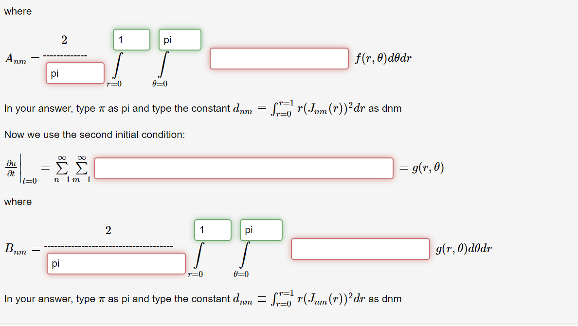 1 Point Solve The Two Dimensional Wave Equation Chegg Com