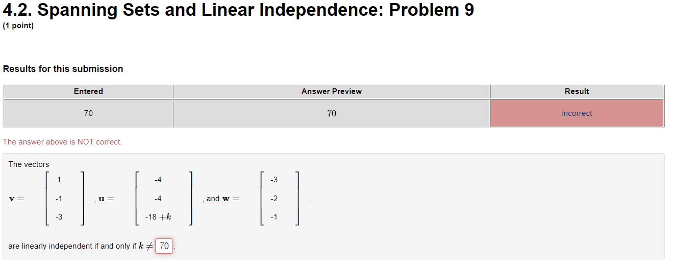 Solved 4.2. Spanning Sets And Linear Independence: Problem 9 | Chegg.com