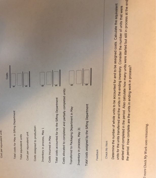 Solved Cost of Production Report: Average Cost Method Blue | Chegg.com