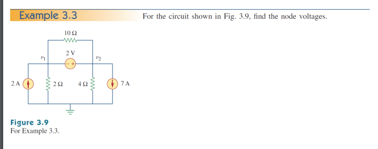 Solved Example 3.3 For the circuit shown in Fig. 3.9, find | Chegg.com