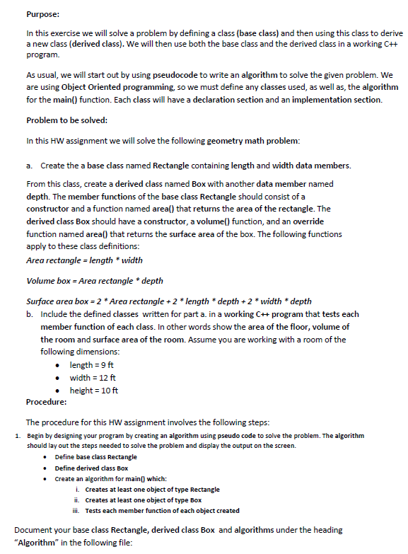 Solved Purpose: In this exercise we will solve a problem by | Chegg.com