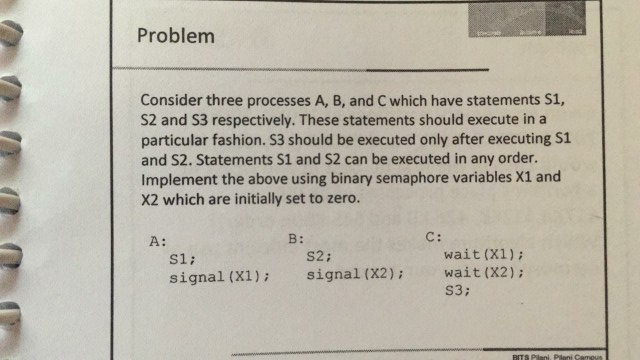 Solved Problem Consider three processes A, B, and C which | Chegg.com